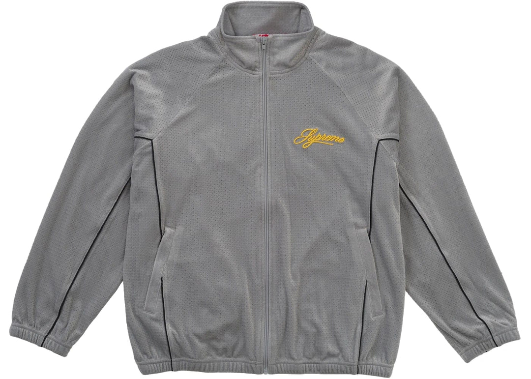 Supreme Velour Mesh Track Jacket Silver – Court Order