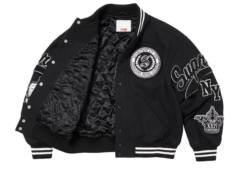 Varsity Jacket Supreme Shop Jacket Purple Supreme Motion Logo