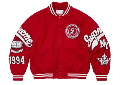 Supreme streetwear Supreme Veritas Varsity Jacket Red