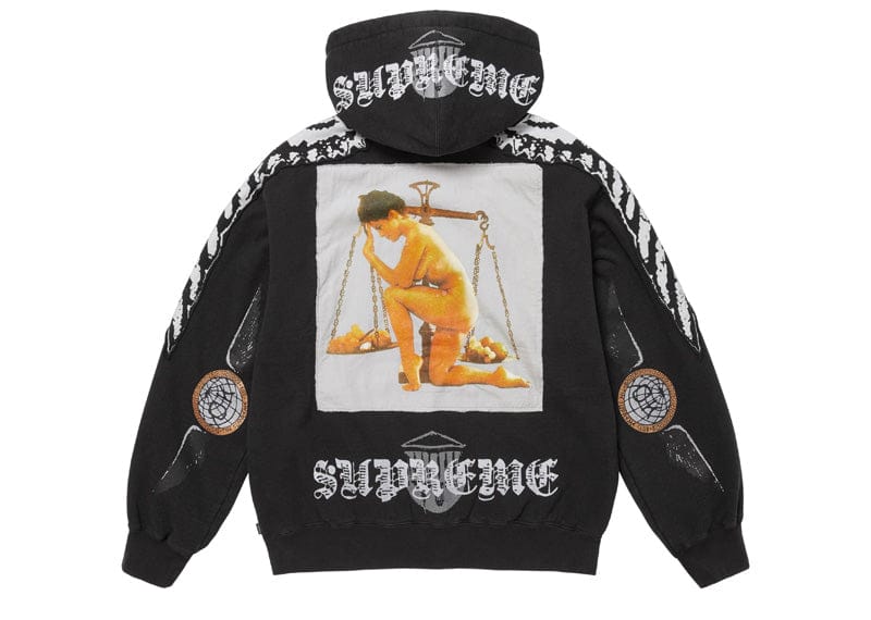 Supreme Wings Zip Up Hooded Sweatshirt (FW25) Black – Court Order