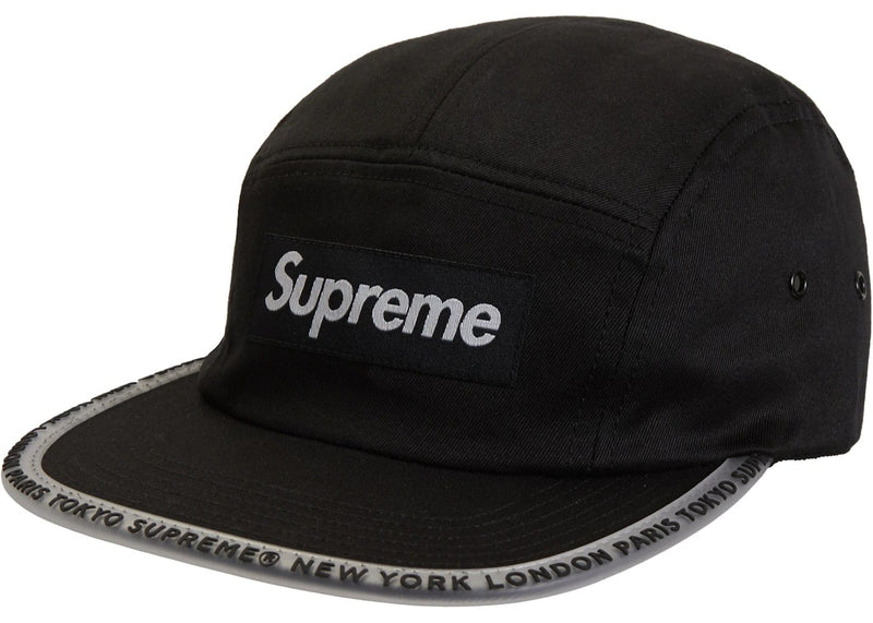 Supreme streetwear Supreme Worldwide Visor Tape Camp Cap Black