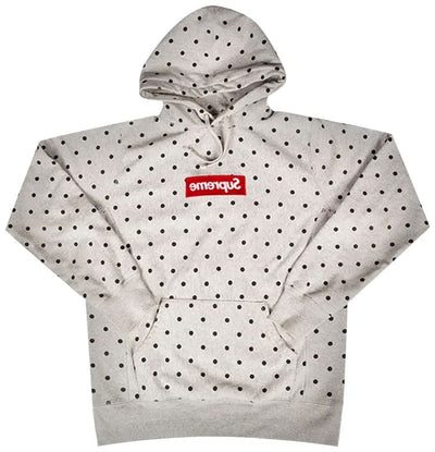 Supreme Streetwear Supreme x Comme des Garçons Shirt Polka Dot Box Logo Hooded Sweatshirt 'Heather Grey'