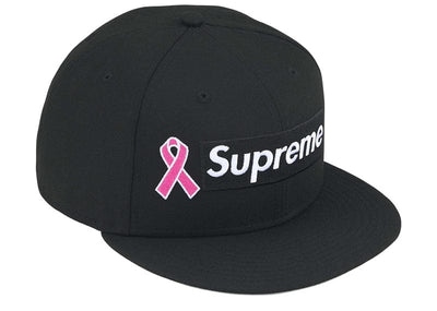 Supreme Accessories Supreme x New Era Breast Cancer Awareness Box Logo Fitted Hat Black 7 1/4