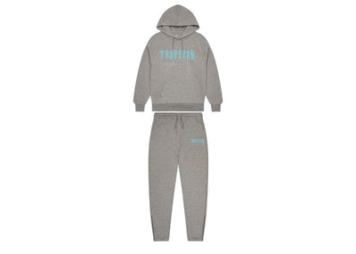Trapstar streetwear Trapstar Chenille Decoded Hoodie Tracksuit Grey/Light Blue