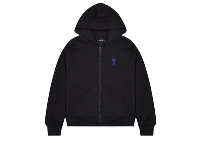 Trapstar Streetwear Trapstar Foundation Zip Through Hoodie - Black/Blue