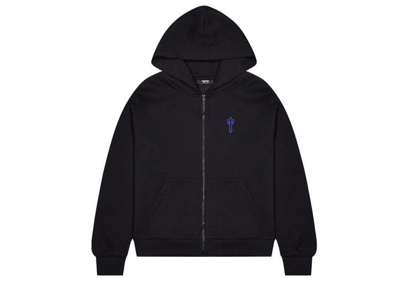Trapstar Streetwear Trapstar Foundation Zip Through Hoodie - Black/Blue