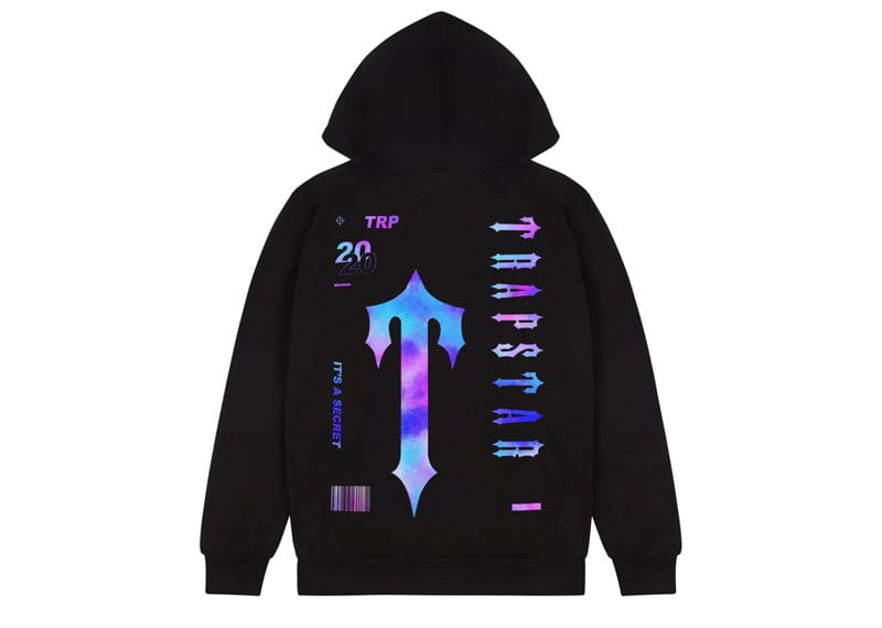 Trapstar Streetwear Trapstar Irongate T Trip Drip Hoodie Black Solar Eclipse
