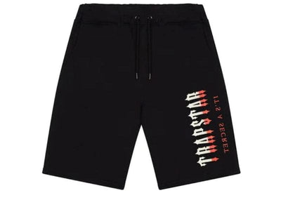 Trapstar Streetwear Trapstar Oversized Decoded Shorts - Black/Red Gradient
