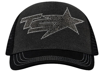 Trapstar Accessories Trapstar TS Star Diamante Trucker Washed Black