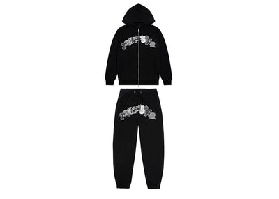 Trapstar streetwear Trapstar Wildcard Chenille Hoodie Tracksuit Black Monochrome Edition