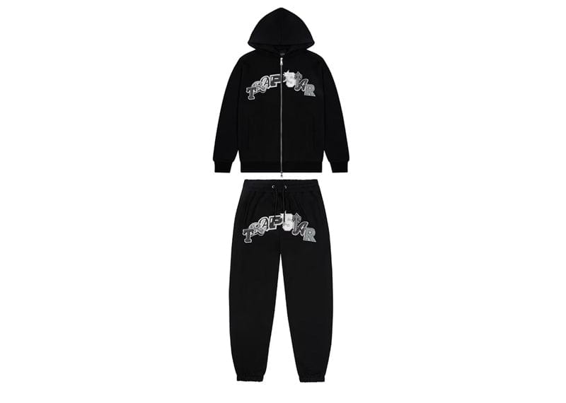 Trapstar streetwear Trapstar Wildcard Chenille Hoodie Tracksuit Black Monochrome Edition