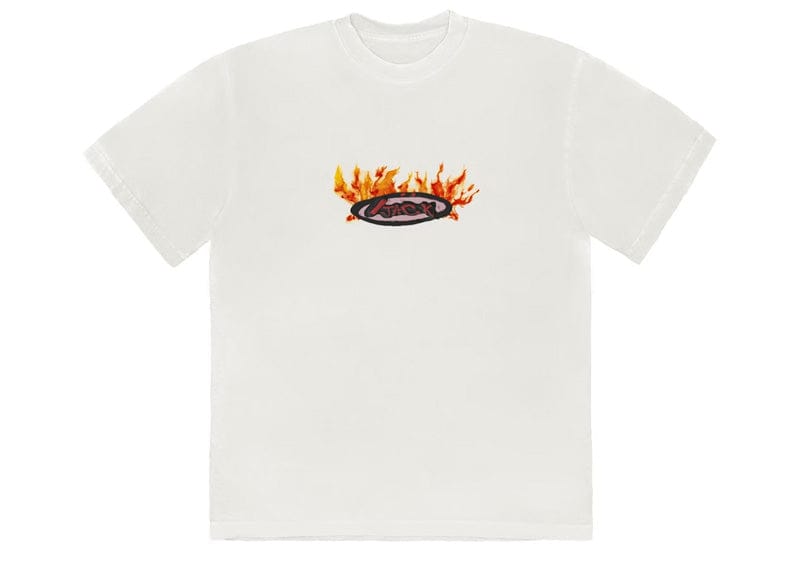Travis Scott streetwear Travis Scott Cactus Jack Flame T-shirt Cream