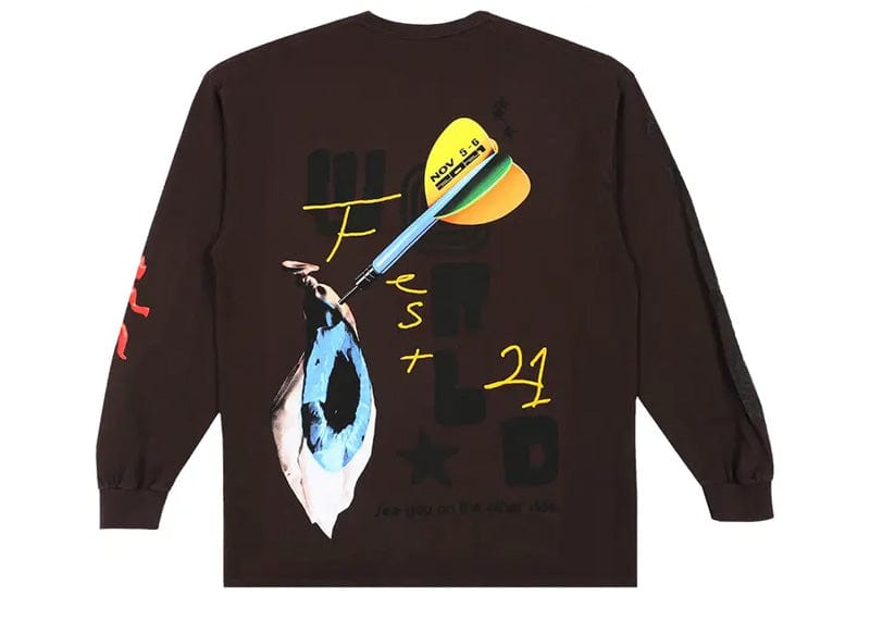 Travis Scott streetwear Travis Scott Otherside Long-Sleeve T-shirt Brown
