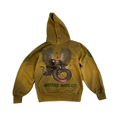 Travis Scott Streetwear Travis Scott Where Was U? Utopia SA 2025 Tour Hoodie Khaki Green
