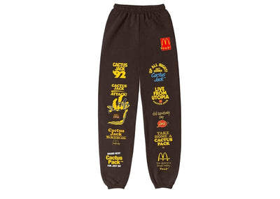 Travis Scott Streetwear Travis Scott x McDonald's Sticker Bomb Sweatpants Brown