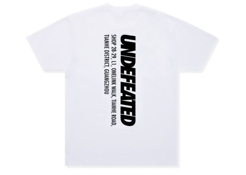 UNDFTD Streetwear Undefeated Guangzhou T-shirt White