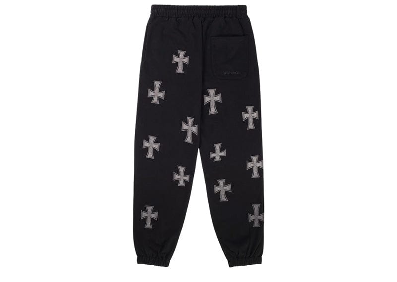 Unknown London Streetwear Unknown London Rhinestone Sweatpants Black