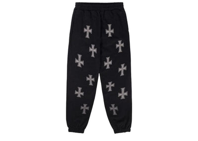 Unknown London Streetwear Unknown London Rhinestone Sweatpants Black