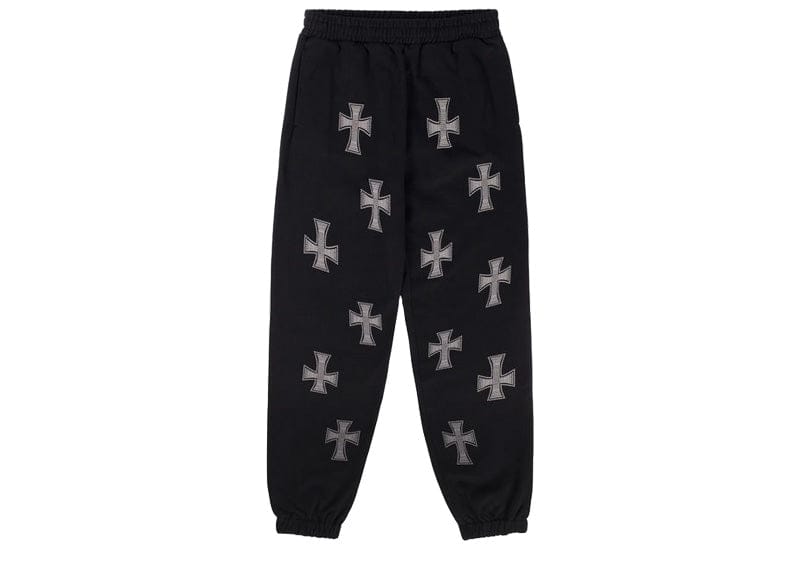 Unknown London Streetwear Unknown London Rhinestone Sweatpants Black