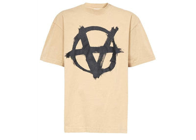Vetements Streetwear Vetements Beige Double Anarchy T-shirt