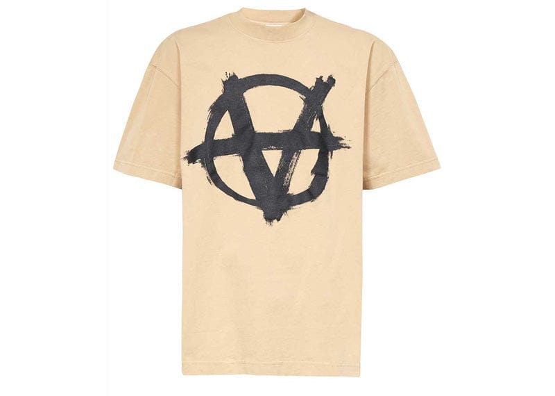 Vetements Streetwear Vetements Beige Double Anarchy T-shirt