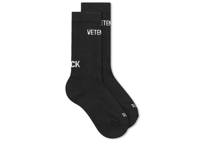 VETEMENTS Accessories VETEMENTS Logo-intarsia Ribbed Socks "Black"