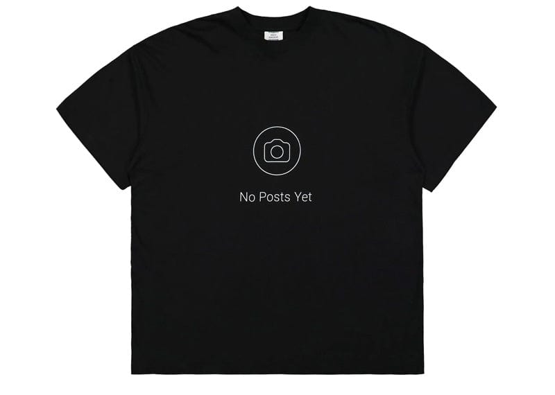 Vetements Streetwear Vetements No Posts T-shirt Black