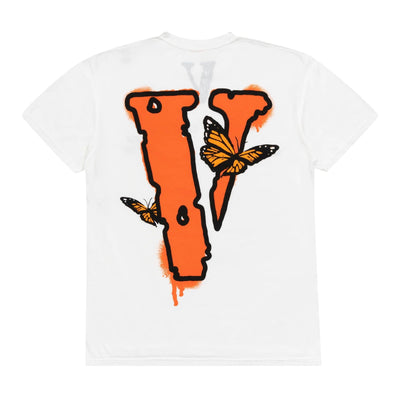 Vlone Streetwear Juice Wrld x Vlone Butterfly T-Shirt White