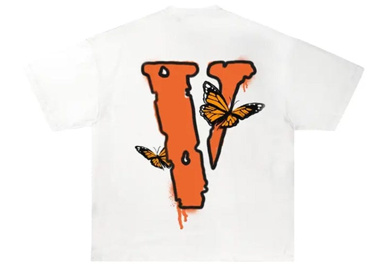 Vlone Streetwear Juice Wrld x Vlone Butterfly T-Shirt White