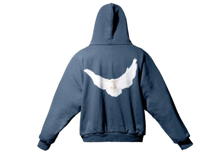トップス YEEZY GAP hoodie Yeezy Gap Dove Shrunken Hoodie Dark Blue – Court Order