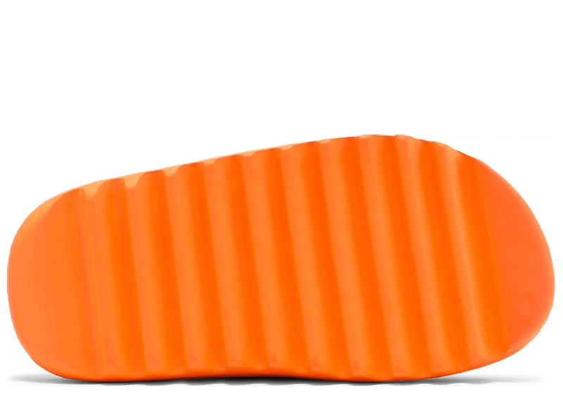 orange yeezy slides