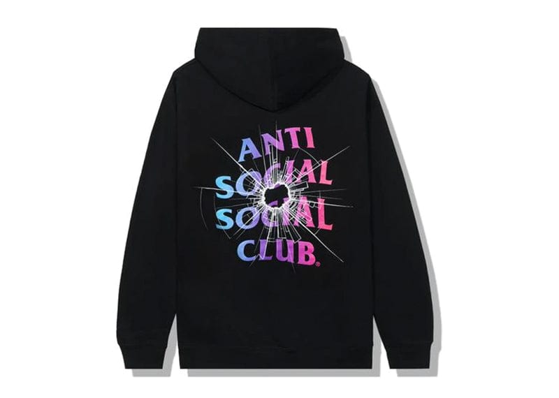 Anti Social Social Club Streetwear ASSC Shattered Glasses Logo Theories Black Hoodie
