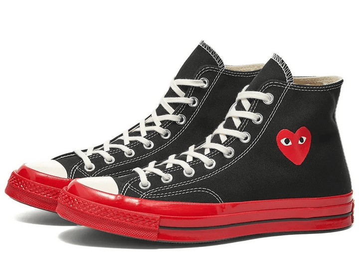 Converse Chuck Taylor All Star 70 Hi Comme des Garcons PLAY Black Red Court Order