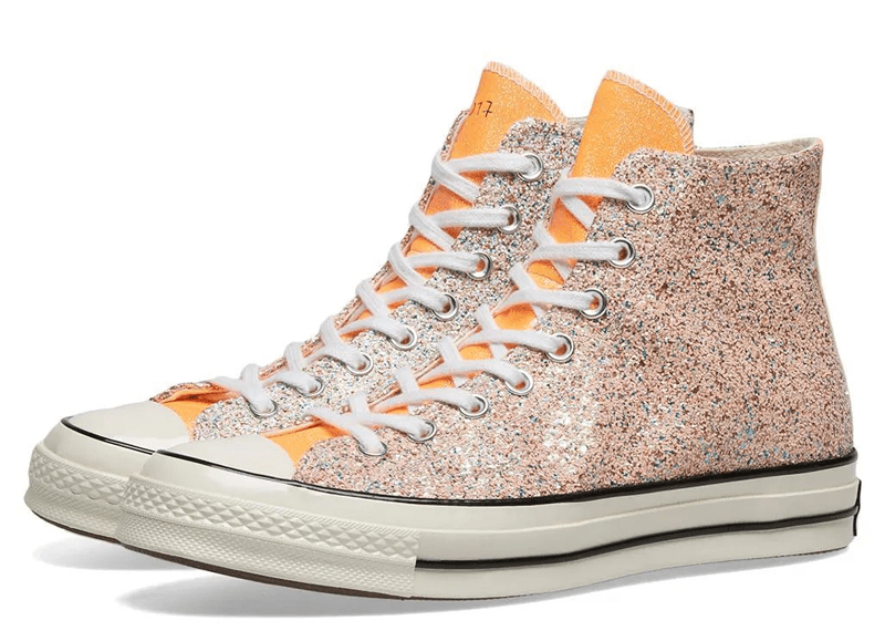 Orange glitter cheap converse