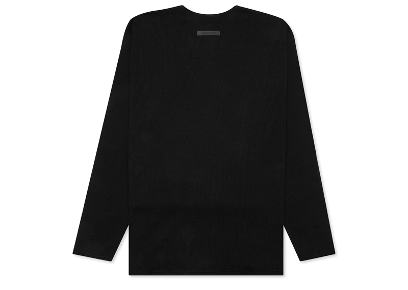 Fear of God streetwear Fear of God Essentials Thermal Longsleeve Henley T-shirt Dark Slate/Stretch Limo/Black
