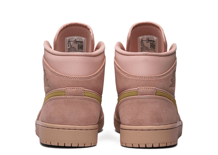 Jordan 1 mid coral gold top