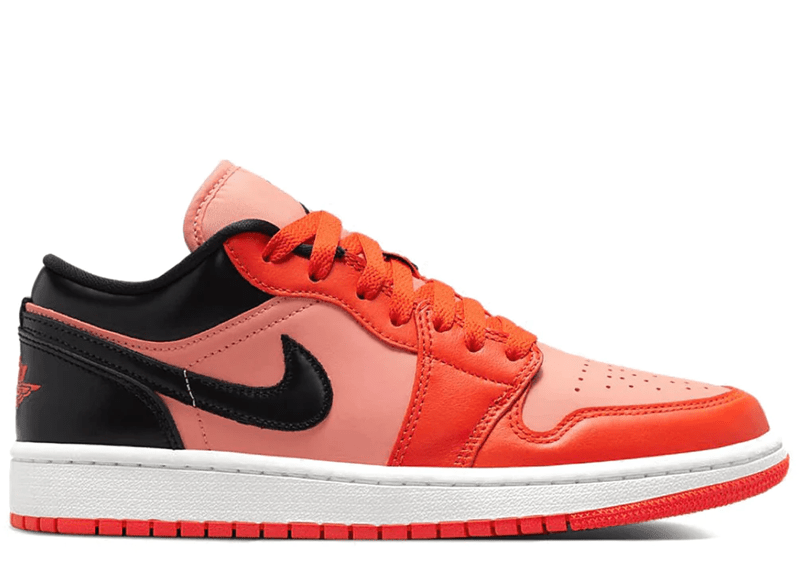 Orange and top black air jordans