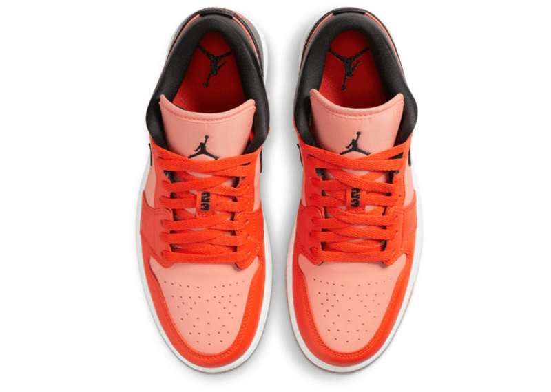 Orange air jordan top 1 low