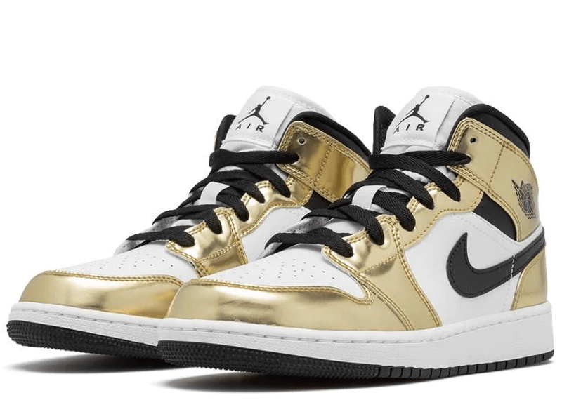 Jordan 1 Mid Metallic Gold Black White – Court Order