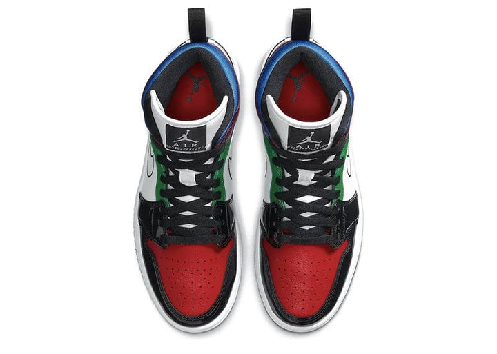 Jordan 1 Mid SE Black White Multi Color W Court Order