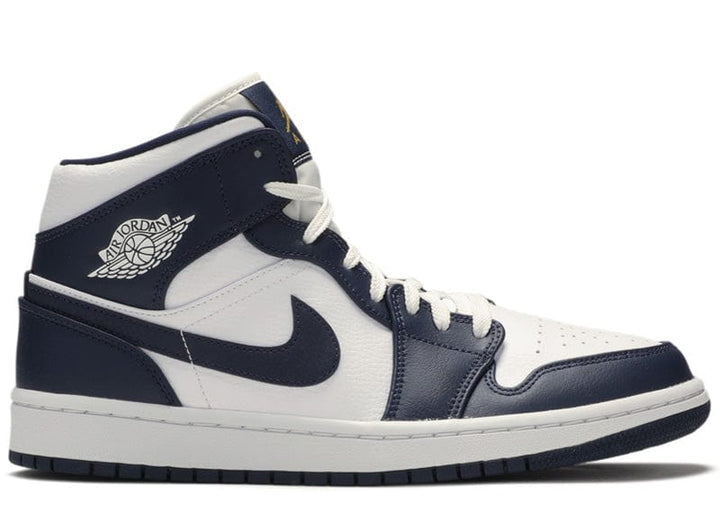 Air jordan 1 mid obsidian white gold on sale