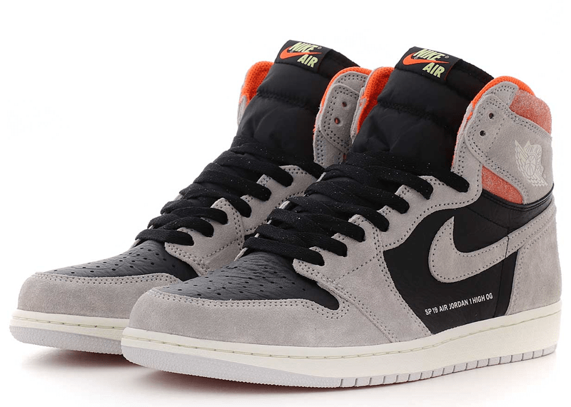 Jordan 1 neutral grey top hyper crimson