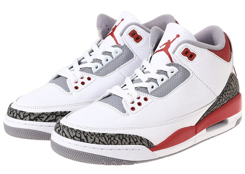 Jordan 3 fire red cement best sale