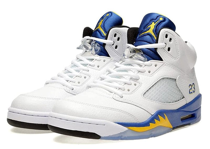 retro 5s blue and white
