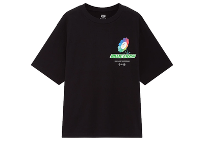 Murakami streetwear Uniqlo X Billie Eilish X Takashi Murakami Flower Black T-shirt