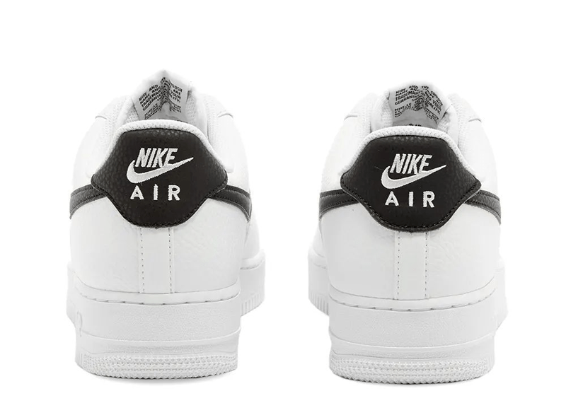 Nike Air Force 1 Low '07 White Black Pebbled Leather 2021 Mens CT2302-100  NEW