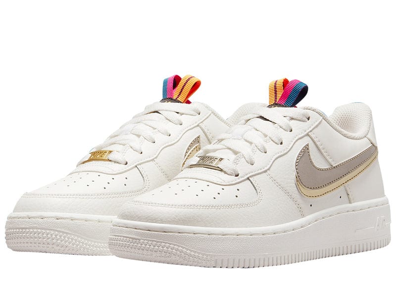 Nike Sneakers Nike Air Force 1 LV8 Double Swoosh Silver Gold (GS)