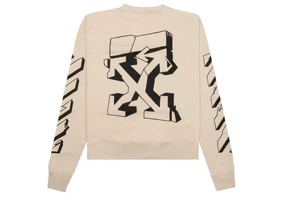 Off-White Streetwear Off-White Graffiti Print Crew-Neck Sweatshirt