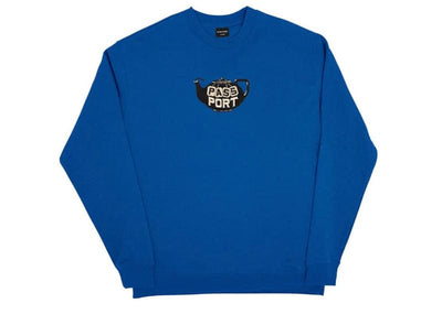 Pass~Port Streetwear Pass~Port Tea-Pot Embroidery Sweater - Royal Blue