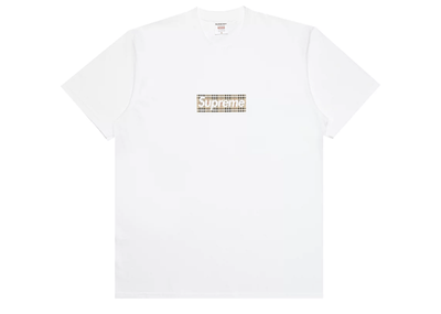 Supreme streetwear Supreme Burberry Box Logo Tee White